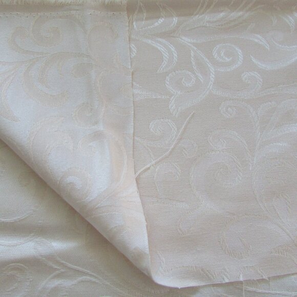 Jacquard Fabric - Creamy Off White - 74" x 100" - Picture 6 of 16